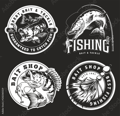 Variety of fishing bait and tackle