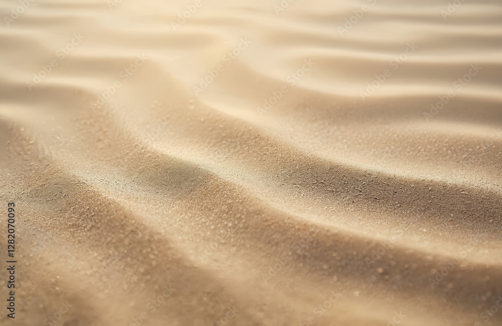 Tan sand dune ripple pattern background. Beige sand texture close-up. Sea beach sand surface with wave pattern. Barren desert silica texture. Vacation travel theme. Tan sand dune ripple pattern background. Beige sand texture close-up. Sea beach sand surface with wave pattern. Barren desert silica texture. Vacation travel theme.
