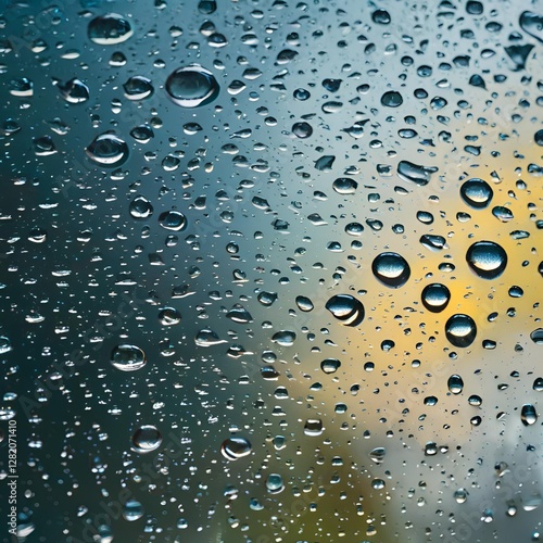 water drops on glass
