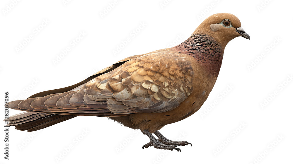 Brown Pigeon Bird Detailed Profile View Isolated on Black Background High Resolution Image wing side dove photo fauna Brown Pigeon Bird Detailed Profile View Isolated on Black Background High Resolution Image wing side dove photo fauna