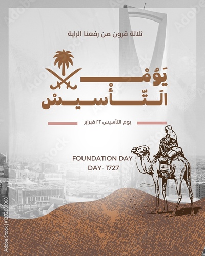 ( Saudi Arabia Foundation Day design) تصميم يـوم التأسيس