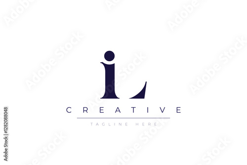 Wallpaper Mural iL abstract  minimalist letters Logo Monogram. It is a minimalist logo, this logo is made by combining two letters Torontodigital.ca