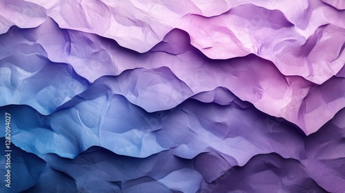 Wallpaper Mural Abstract purple and blue textured layers of crumpled paper forming a wavy pattern Torontodigital.ca
