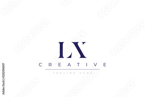 lX abstract  minimalist letters Logo Monogram. It is a minimalist logo, this logo is made by combining two letters