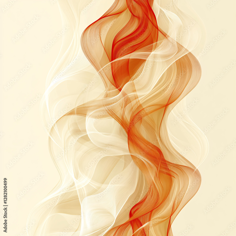 Fototapeta premium Fiery Orange Smoke Abstract Background