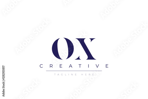 Wallpaper Mural oX abstract  minimalist letters Logo Monogram. It is a minimalist logo, this logo is made by combining two letters Torontodigital.ca
