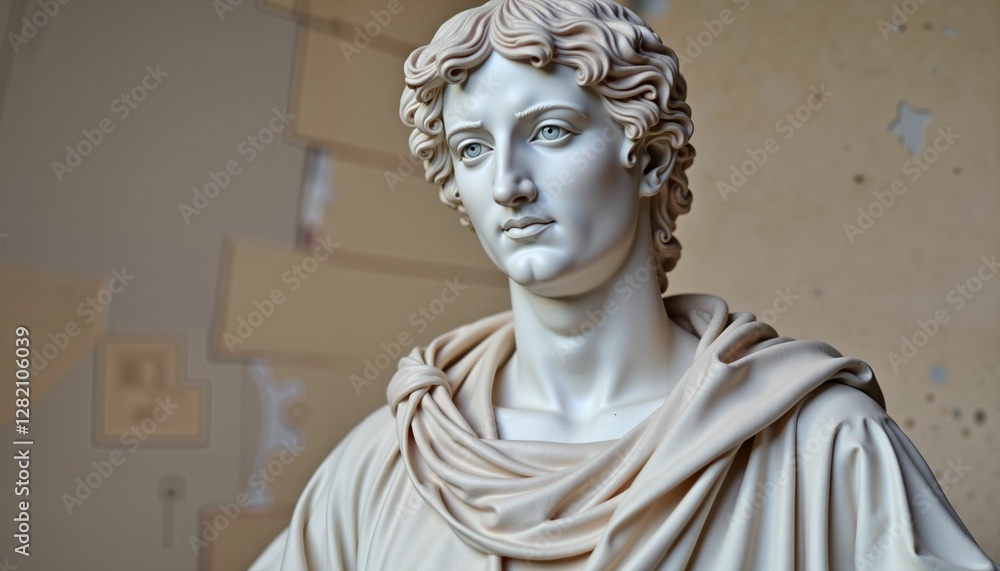 Obraz premium Elegant marble statue reflecting Renaissance artistry, timeless beauty