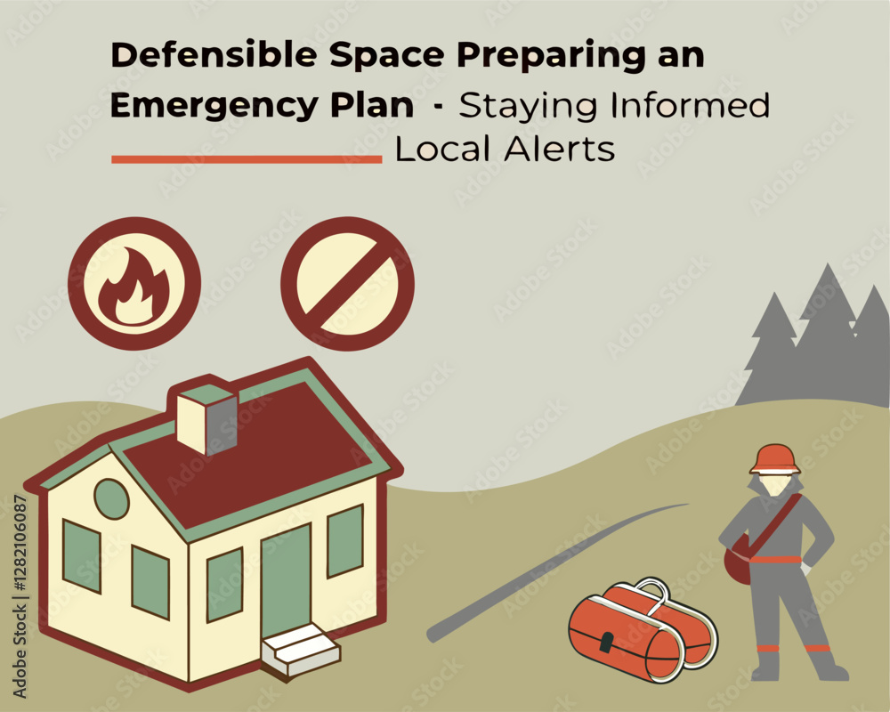 Naklejka premium Wildfire Safety Tips Infographic vector illustration
