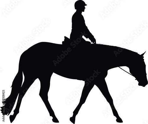 Hunter under saddle silhouette