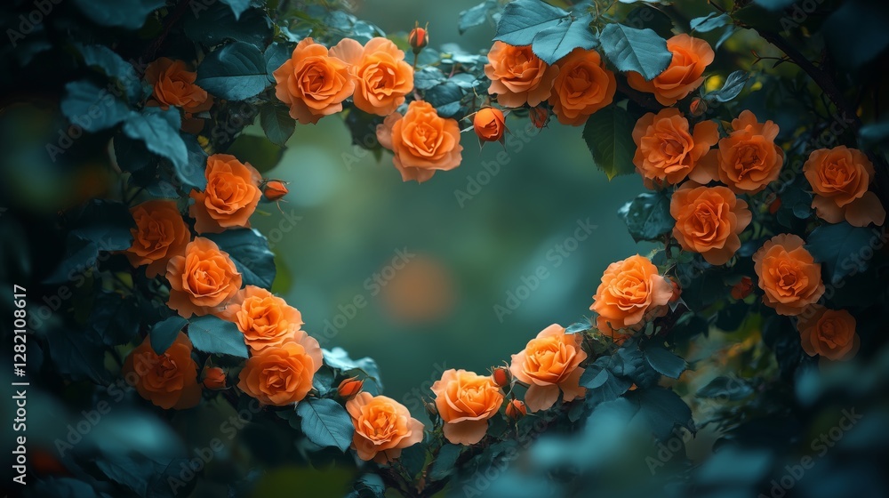 Romantic Mirror Reflection in Enchanted Garden Romantic Mirror Reflection in Enchanted Garden