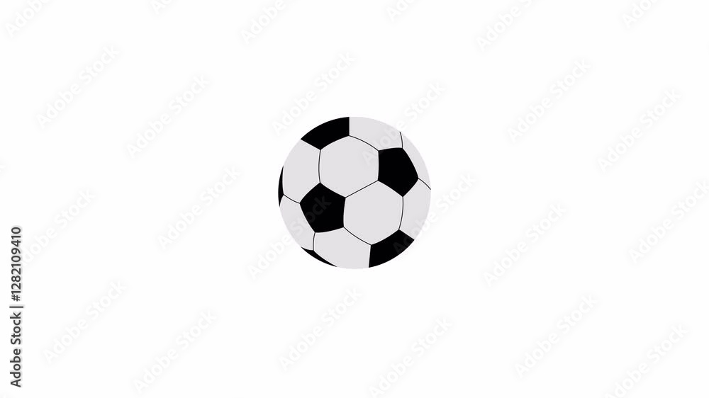 Realistic Bouncing Soccer Ball Animation. A high-quality looping animation of a bouncing soccer ball with alpha channel on a transparent background. The ball moves smoothly and naturally. Realistic Bouncing Soccer Ball Animation. A high-quality looping animation of a bouncing soccer ball with alpha channel on a transparent background. The ball moves smoothly and naturally.