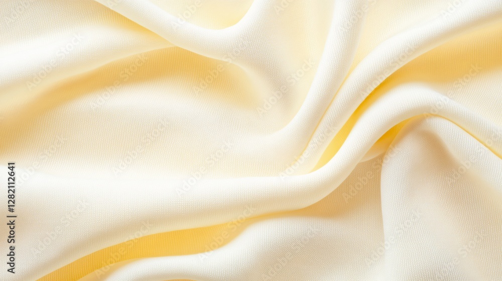 Obraz premium A close up view of creamy silk fabric is presented