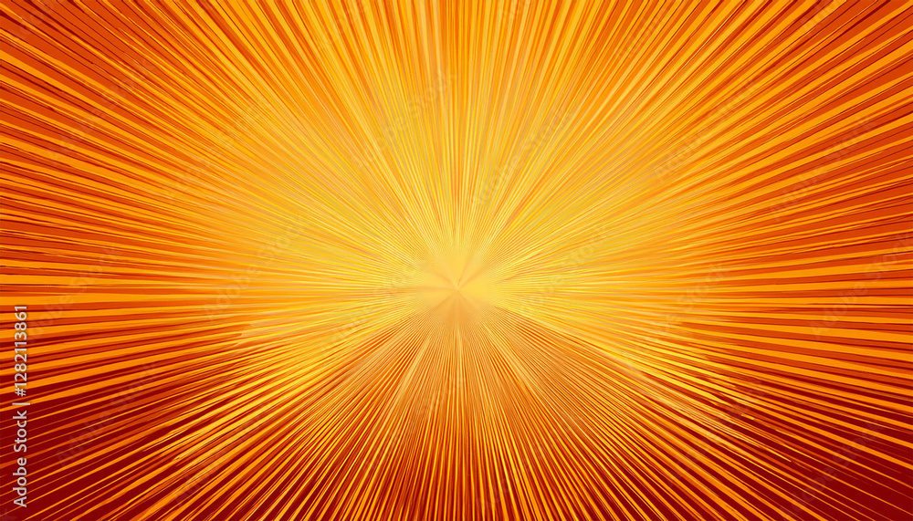 Obraz premium sun rays sunburst orange yellow background