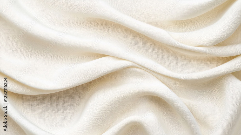 Elegant folds of light cream colored fabric beautifully displayed softly Elegant folds of light cream colored fabric beautifully displayed softly