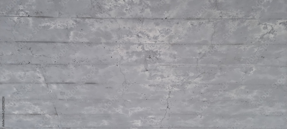 Fototapeta premium Concrete ceiling on footway tunnel with cracks