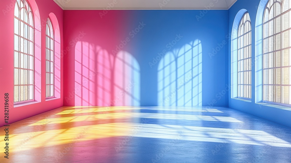 Fototapeta premium Abstract Minimalist Vector Illustration of a Vacant Room Interior