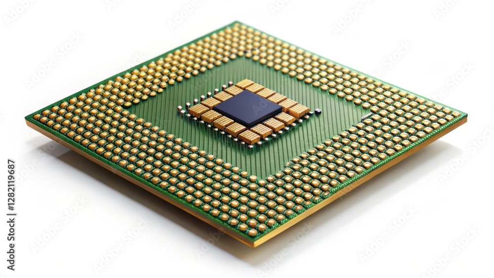Microprocessor on White Background Microprocessor on White Background