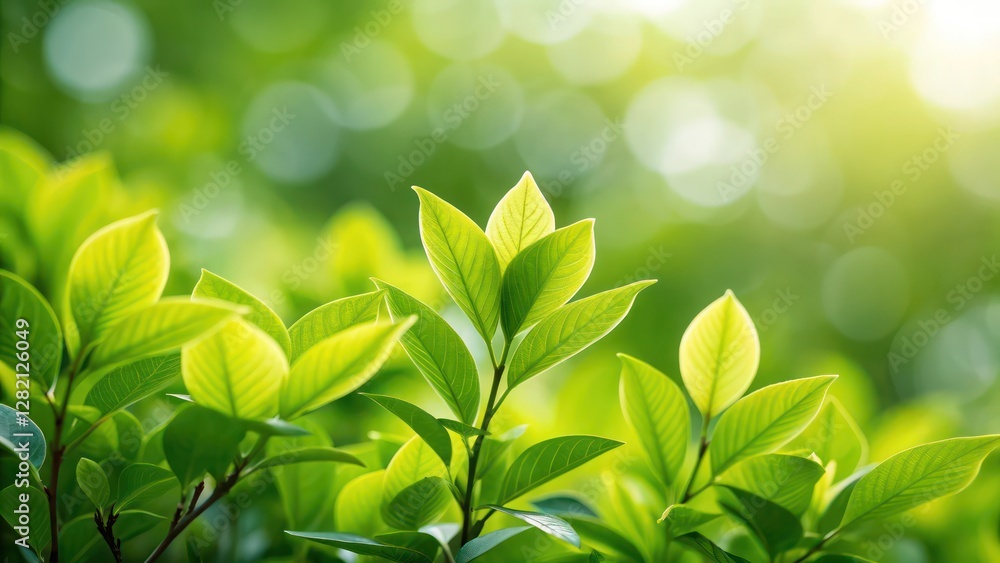 Lush Green Leaves Symbolizing Growth and Vitality in a Tranquil Natural Environment Lush Green Leaves Symbolizing Growth and Vitality in a Tranquil Natural Environment