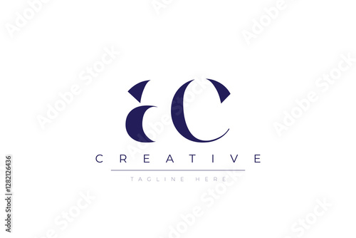 aC abstract  minimalist letters Logo Monogram. It is a minimalist logo, this logo is made by combining two letters