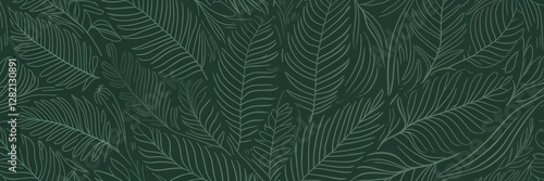 Abstract Green Leaf Texture, Nature Background, Tropical Leaf – Lush Botanical Design for Eco-Friendly Branding, Organic Marketing, Digital and Print Media, Sustainable Creative Projects, and Nature-I