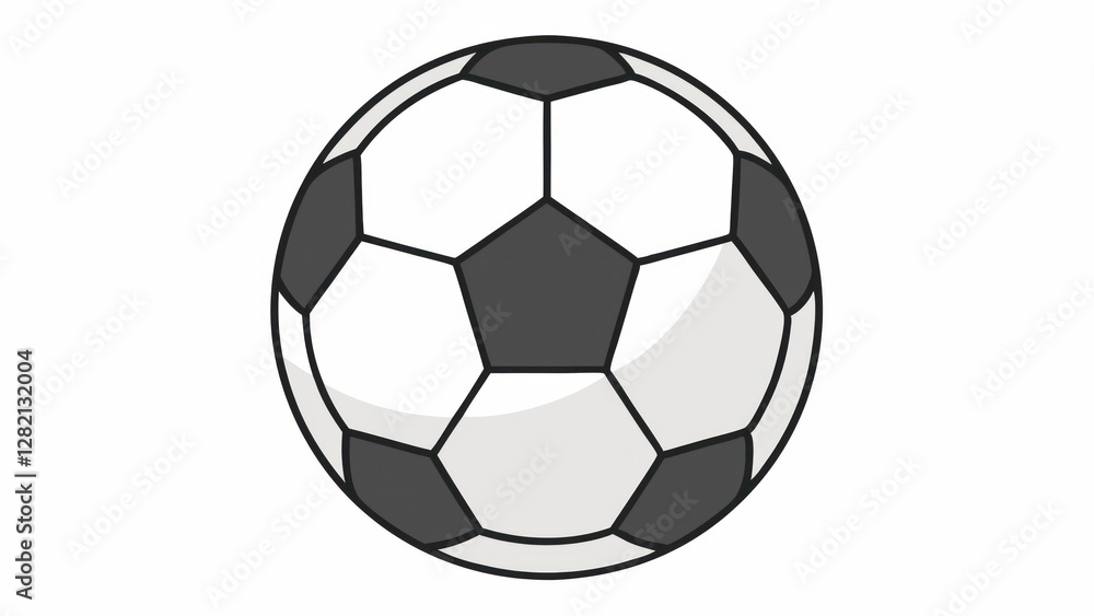 Obraz premium Illustration of Football on White Background