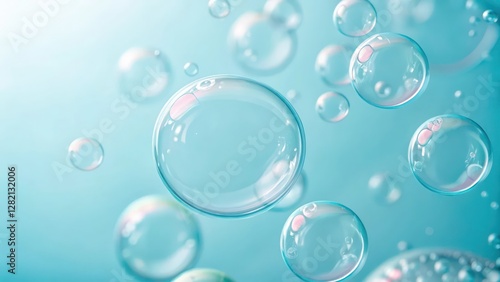 Wallpaper Mural Floating Aqua Bubbles Abstract Texture in Clear Water Torontodigital.ca