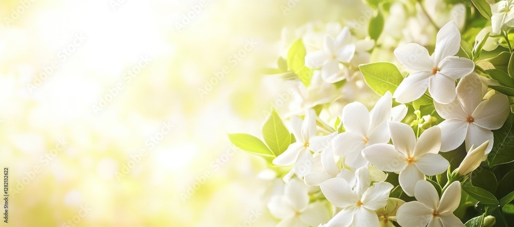 Obraz premium White Flowers Bloom in Bright Sunlight
