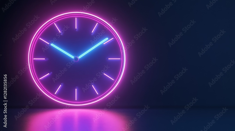 Neon Holographic Clock – Futuristic Glowing Timepiece, Cyberpunk Aesthetic, High-Tech Sci-Fi Art Neon Holographic Clock – Futuristic Glowing Timepiece, Cyberpunk Aesthetic, High-Tech Sci-Fi Art
