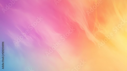 Wallpaper Mural A vibrant blend of pink, purple, and orange hues, creating a dreamy abstract background. Torontodigital.ca