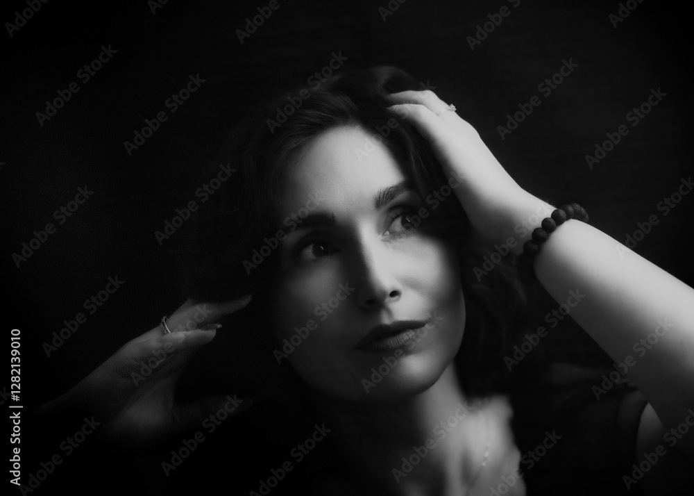 Portrait of a Beautiful Woman Through a Translucent Veil – The Shroud of Mystery Portrait of a Beautiful Woman Through a Translucent Veil – The Shroud of Mystery
