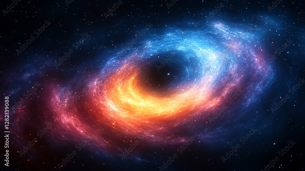 A surreal blue and orange space with a hole at its center, symbolizing the vastness of the sky and the warmth of the sun, blending nature's elements into a modern cosmic representation.
A surreal blue and orange space with a hole at its center, symbolizing the vastness of the sky and the warmth of the sun, blending nature's elements into a modern cosmic representation.