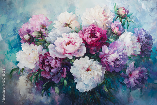 Wallpaper Mural Serenity in Bloom: Captivating Peonies' Grace and Elegance in Nature's Palette Torontodigital.ca