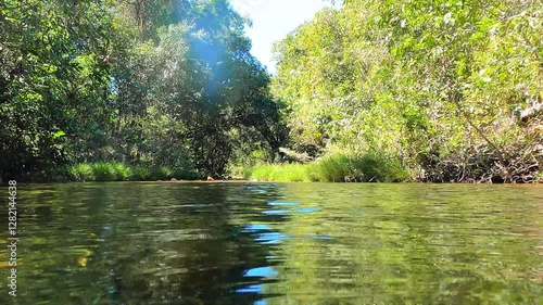rio na Vila de São Jorge, cidade de Alto Paraiso de Goiás, Estado de Goiás, região da chapada dos Veadeiros