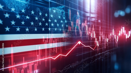 U.S.-China Trade Crisis – Stock Market Decline, Cargo Containers, and National Security Concerns in a Photo-Realistic Scene