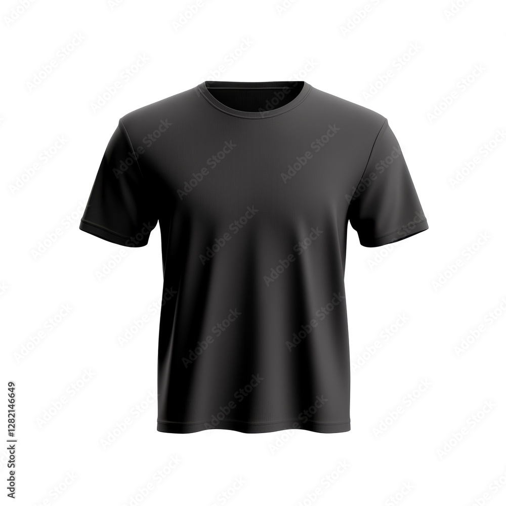Classic black t shirt design perfect for casual or everyday wear by all ages