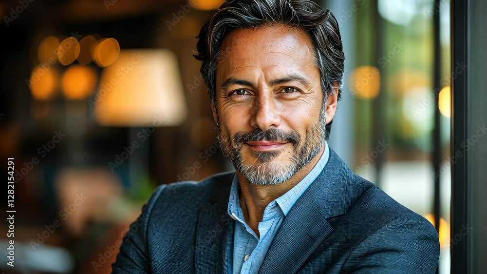 Portrait of a Confident Middle-Aged Man in a Business Suit Portrait of a Confident Middle-Aged Man in a Business Suit