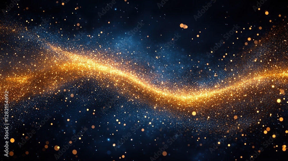 Golden particle wave on dark cosmic background Golden particle wave on dark cosmic background