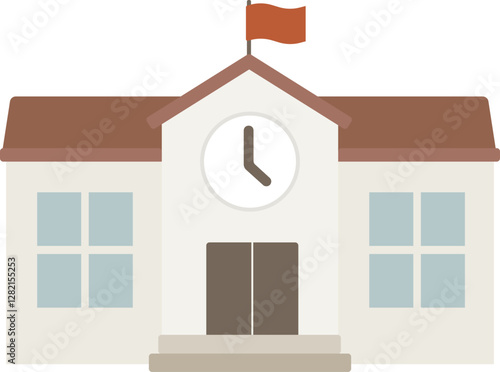 vector icon illustration of a school, 학교 아이콘 벡터
