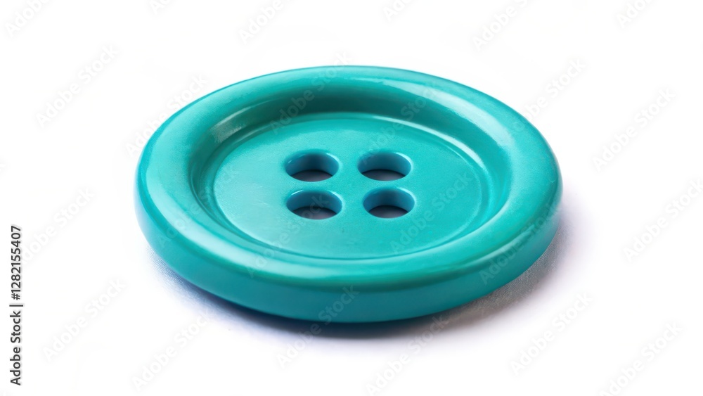 Teal Button on White Background Teal Button on White Background