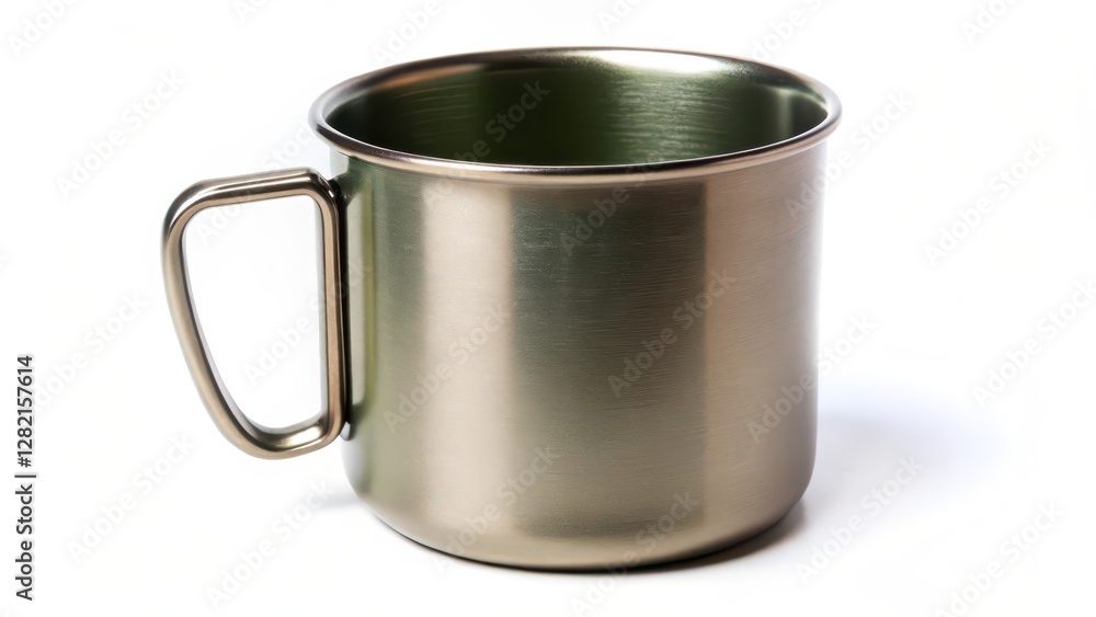 Stainless Steel Mug on White Background Stainless Steel Mug on White Background