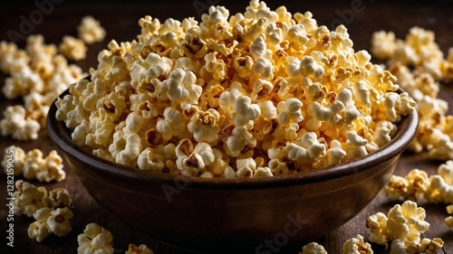 buttery popcorn in a bowl