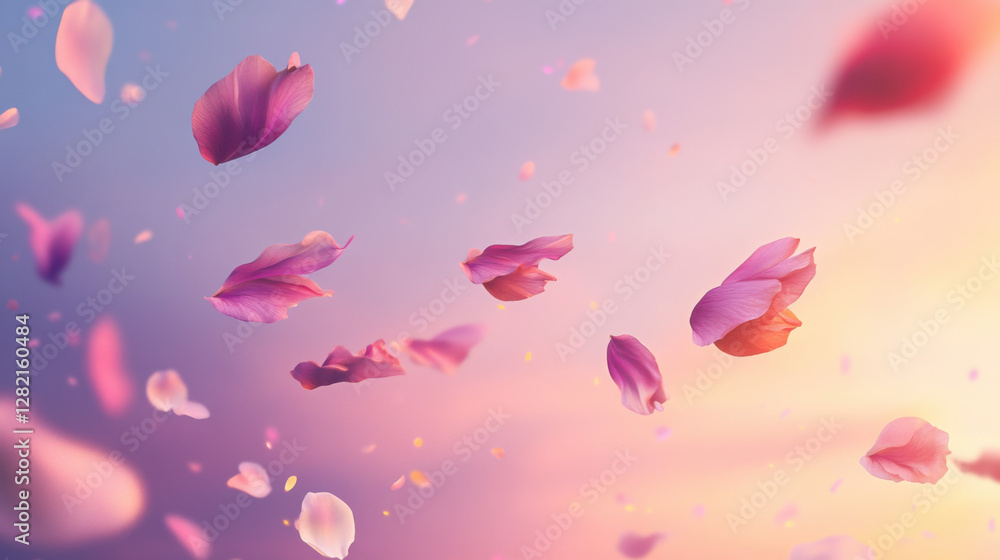 Pastel flower petals backdrop copy space Pastel flower petals backdrop copy space