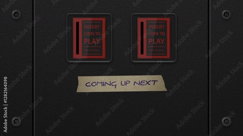 Coming Up Next Retro Arcade Coin Slot Title Loop For Streaming And Podcast