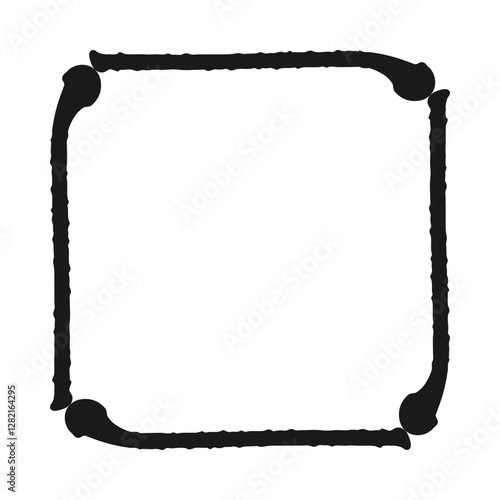 Four Shillelagh Sticks Square Border Frame
