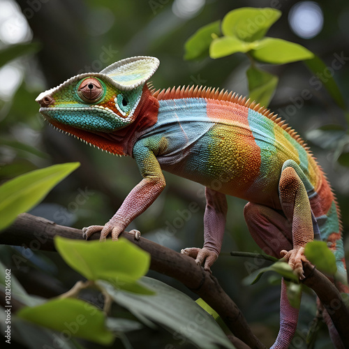 Wallpaper Mural Colourful chameleon in the jungle Torontodigital.ca