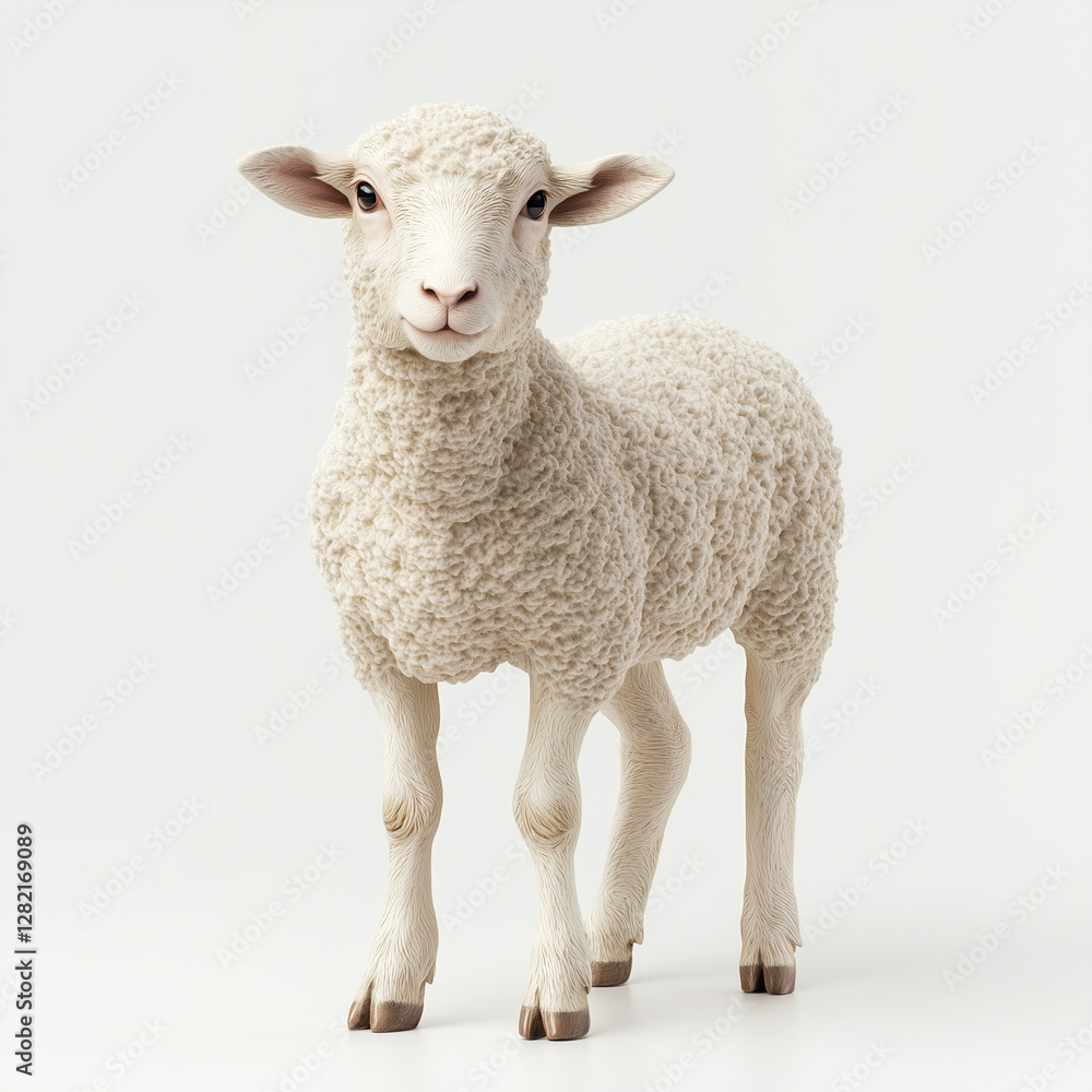 Obraz premium Lamb (symbol of Christ) on a white background