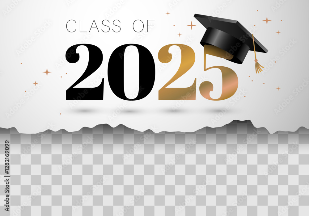 Plakát Class of the year 2025 with graduation cap – Obraz na Zeď ...