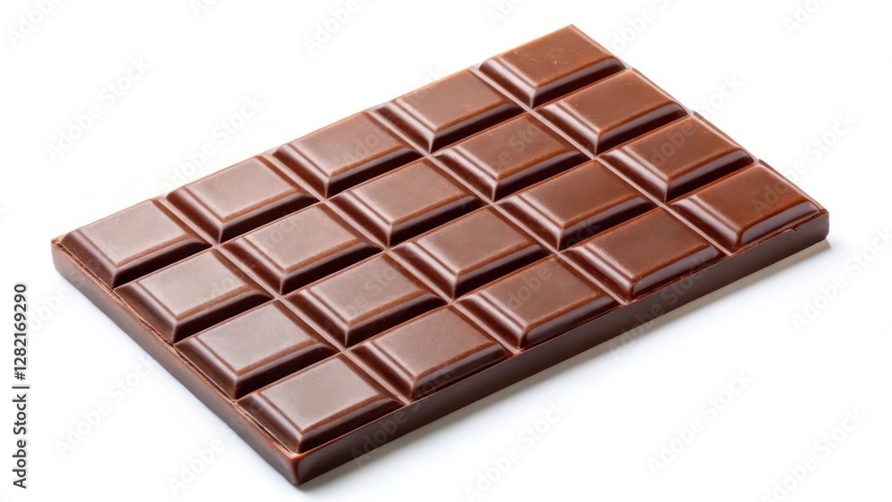 Fototapeta premium Milk Chocolate Bar on White Background