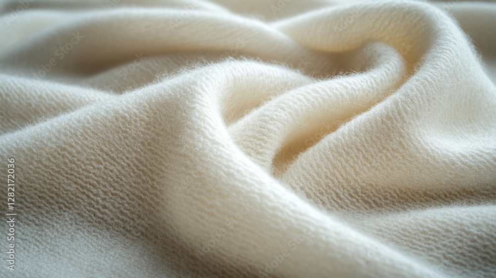 Closeup view of soft cream-colored Tencel fabric draped over table. Smooth texture, subtle light reflections, and gentle folds convey luxury, sustainability, and modern elegance.
Closeup view of soft cream-colored Tencel fabric draped over table. Smooth texture, subtle light reflections, and gentle folds convey luxury, sustainability, and modern elegance.