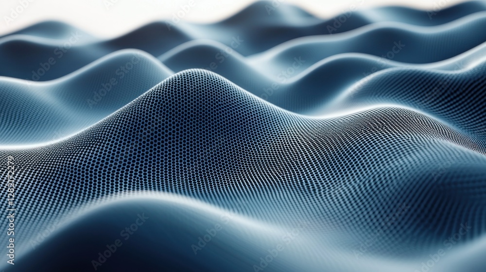 3D Blue Wavy Mesh Surface. Futuristic design. Technology background for presentations 3D Blue Wavy Mesh Surface. Futuristic design. Technology background for presentations